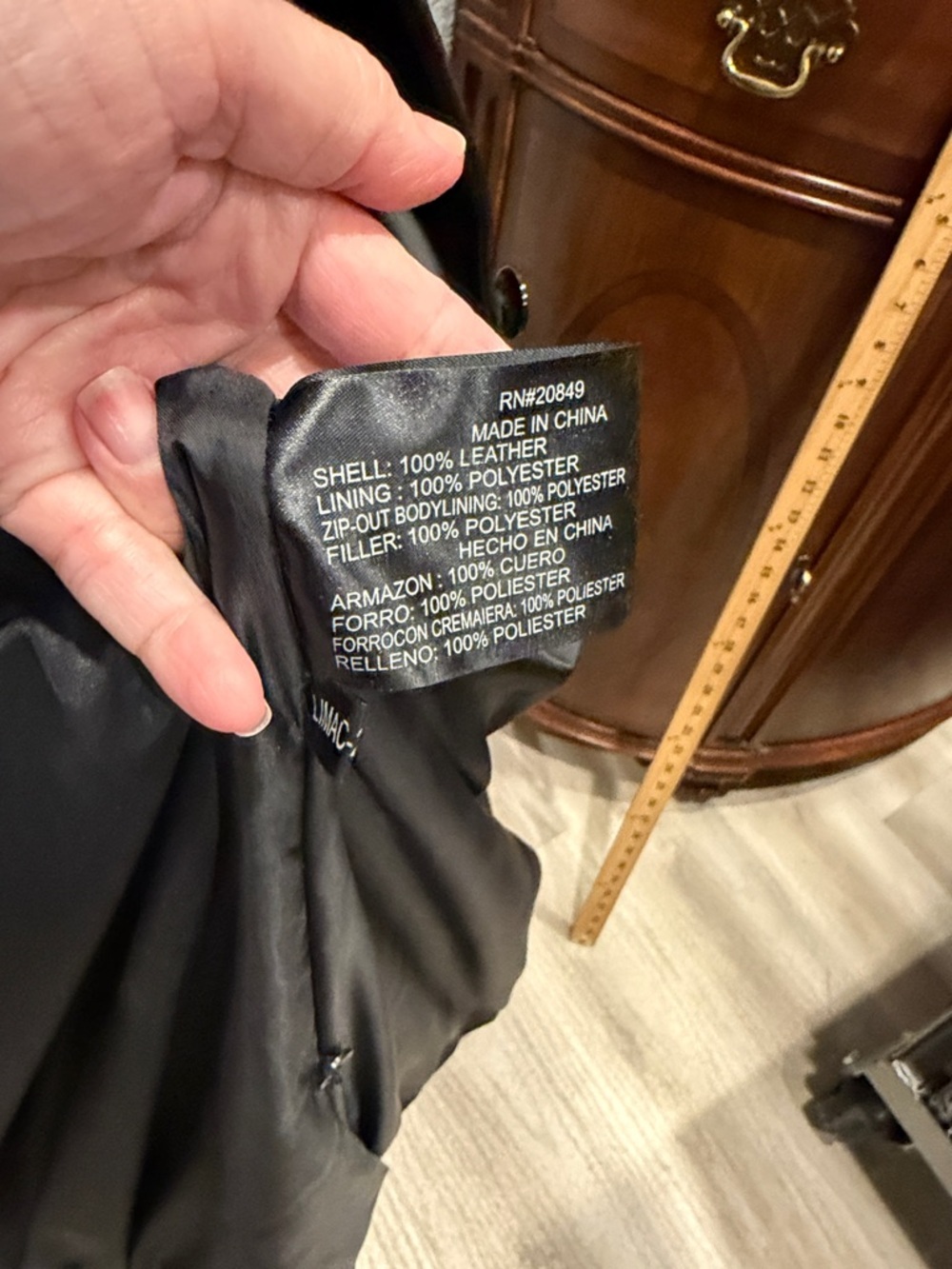 Long Black Leather Trench Coat - Picture 7 of 8